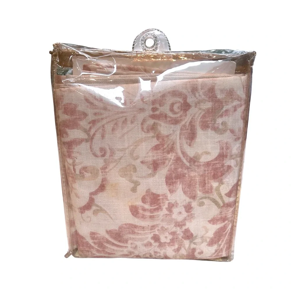 Sherry Kline Vintage‎ Stone Shower Curtain Rose Floral Damask 70x72 New